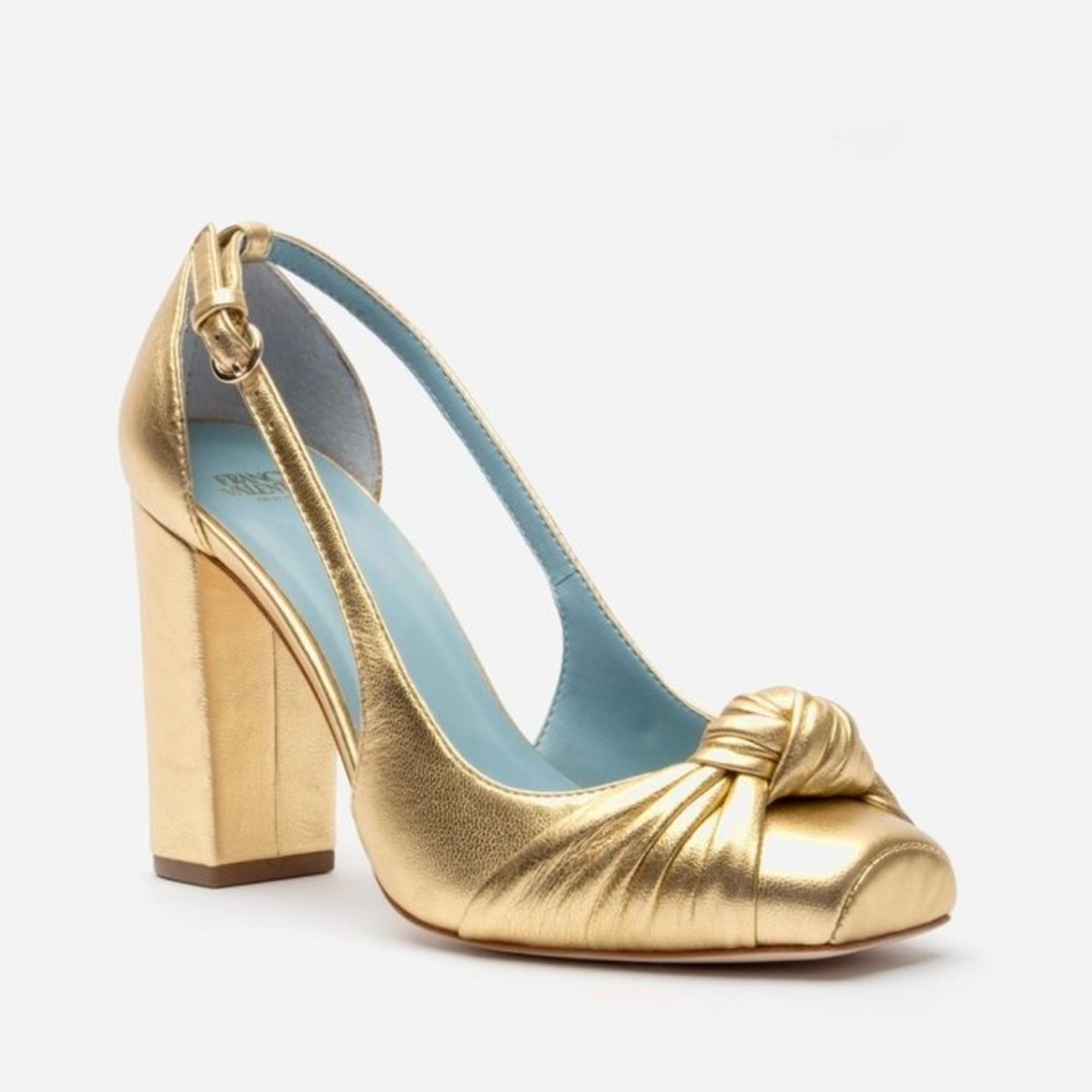 Frances Valentine Size 10 B Metallic Retro Pump New in Box